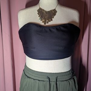 Sleek Black Strapless Bra 3XL